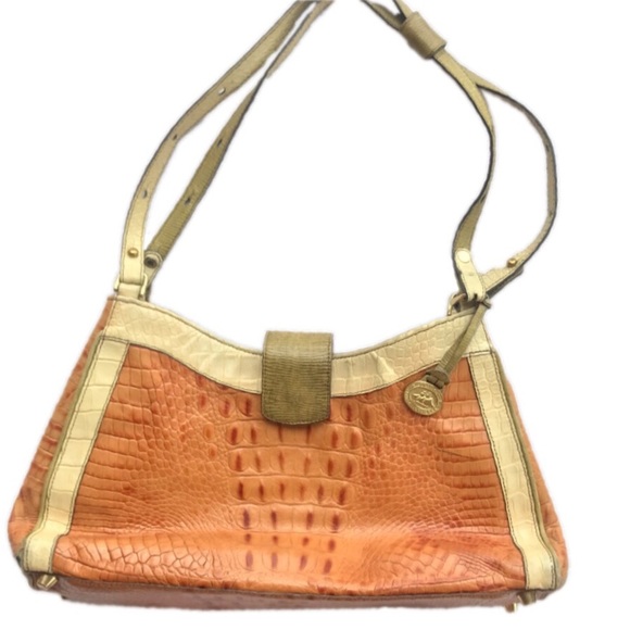 Brahmin Handbags - Brahmin leather croc embossed shoulder bag
